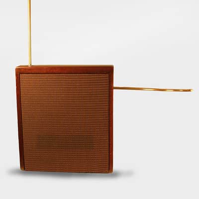 Vanguard Theremin, made by Robert Moog, c. 1960, ser. #6021, fabric zipper cover case. image 2