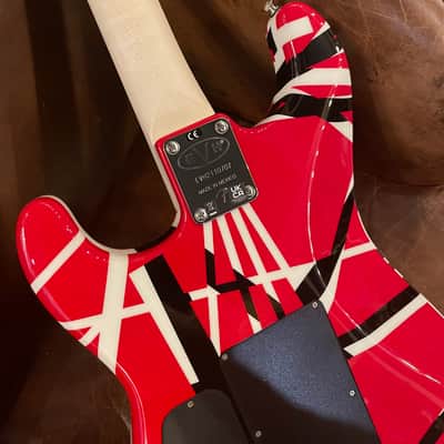 EVH Striped Series Red with Black Stripes image 9