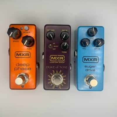 3 MXR Mini Pedal Bundle! Sugar Drive, Duke of Tone, Deep Phase