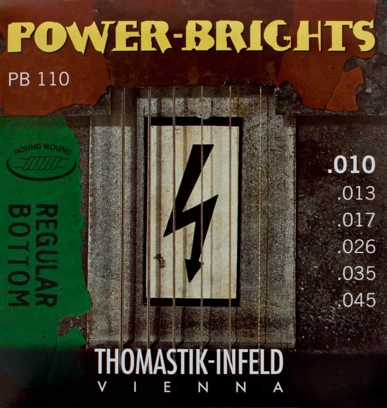 Thomastik-Infeld	PB110 Power Brights Regular Bottom Magnecore Round-Wound Guitar Strings - Medium Light (.10 - .45) image 1