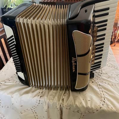 Hohner Lucia IVP Accordion 96 Bass made in Germany, Original Quality Piano Accordion, Keyboard Accordian Black Gold image 4