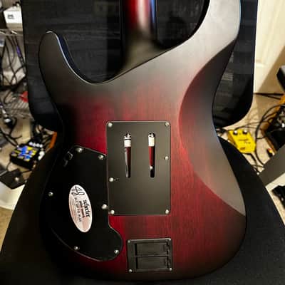 Schecter C-1 Platinum FR S Sustainiac 2017 - 2021 - Crimson Red Burst Satin image 3