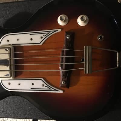 Vintage 1960 Airline Pocket Bass Sunburst image 25