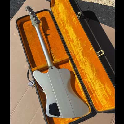 1965 Gibson Firebird III - Silver Mist Poly - RARE! Wide Nut, Non-Reverse Headstock - Original Vintage Custom Color Electric Guitar - 1 of 1? WOW! image 17