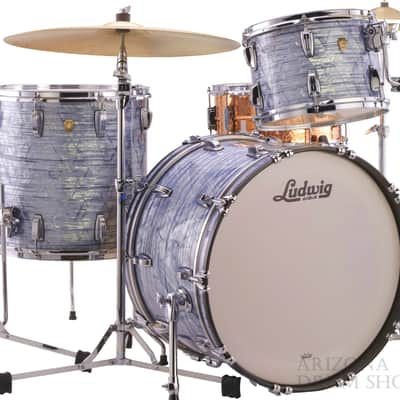 Ludwig Classic Maple FAB Sky Blue Pearl 3-piece Shell Pack 13/16/22 - NEW image 4