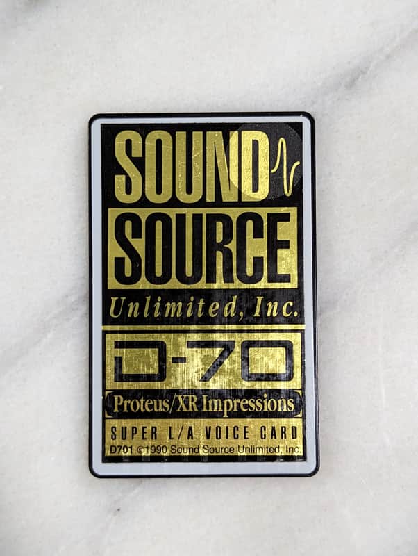 Roland D-70 Sound Source Unlimited Proteus / XR Impressions ROM Memory Card image 1