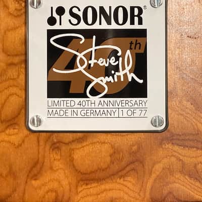 Sonor 5x14" SSD 10 1405 SDW 2, Steve Smith Signature, 40th Anniversary Snare Drum, with Case. #1 of 77!! image 3