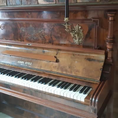Rare German Antique Carl Ecke Upright Piano Circa 1890 image 3