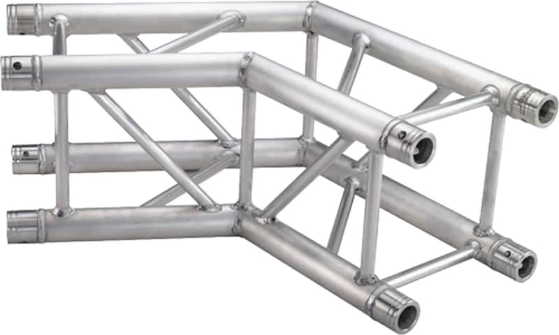 Global Truss SQ-4122 F34 12" Square Truss 1.64'/0.5m 2-Way 120-Degree Corner Junction image 1