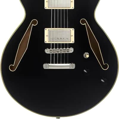 D'Angelico Excel SS Tour Semi-hollowbody Electric Guitar - Solid Black 