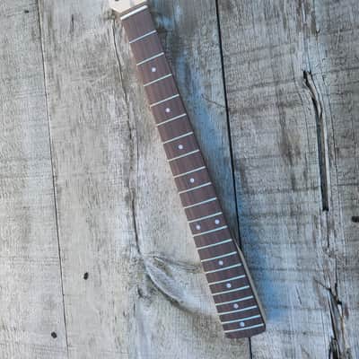 21 fret classic ST Guitar Neck Replacement, Steel Frets, bone nut image 5
