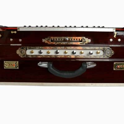 Handmade Harmonium 13 Scale Changer Exclusive Concert Quality Portable 4 Reed Indian Teak image 8