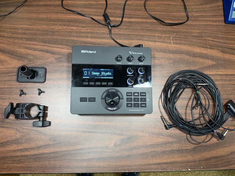 Roland V-Drums TD-27 Sound Module w/Mount, Clamp, Wiring Harness, Power -Z4Q8166