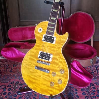 🍯 Honey Flame 2000 Gibson Les Paul Classic Plus Amber OHSC, 8.8 lbs non-chambered image 2