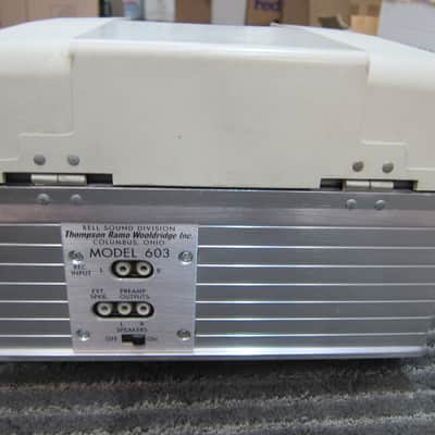 Bell-O-Matic 603 Stereo Tube Snap Load Cartridge Tape Player/Recorder, Internal/External Speakers, Working, 9 Tape Cartridges, RARE, USA, 1960s - Silver / Beige image 9