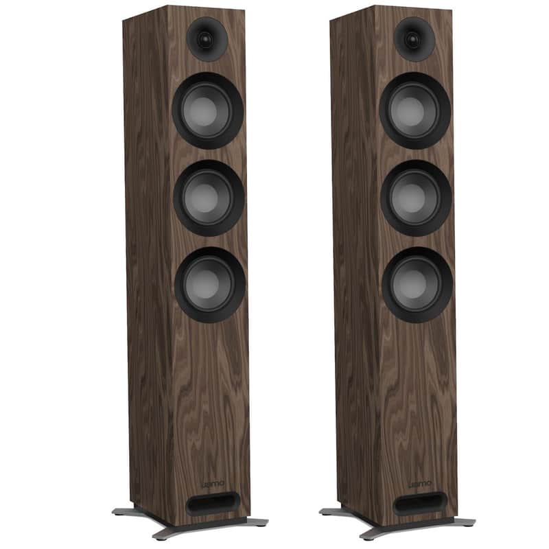 Jamo S 809 Floorstanding Speaker, Walnut, Pair with S 803 Bookshelf + S 81 Center + S810 Sub + AVR-S770H image 1
