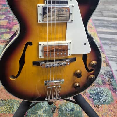 Johnson JH100 delta rose semi hollow les Paul style guitar image 2