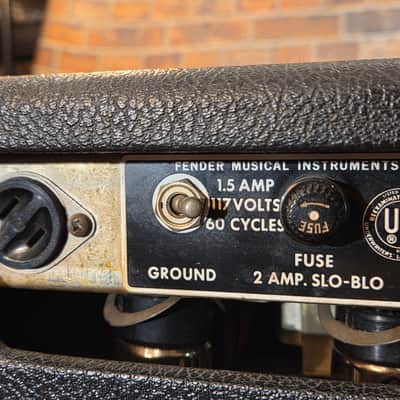 Vintage 1965 Fender Bassman 2-Channel 50-Watt Guitar Amp Head Black Panel - Replaced Late 60’s Style Grill Cloth image 14