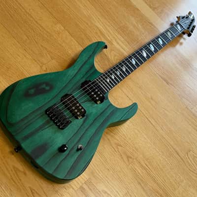 Caparison Dellinger II FX-AM Dark Green Matt With Case - Railhammer Pickups image 4