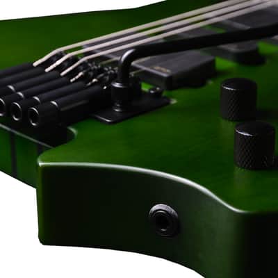 Bootlegger Guitar  Absinthe  Headless 2022 Green Matte EMG Coil Split Tremolo Case image 6