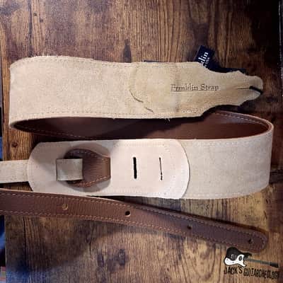 Franklin Strap - 2.5" Original Natural Glove Leather Guitar/Bass Strap (Caramel/Gold) image 3