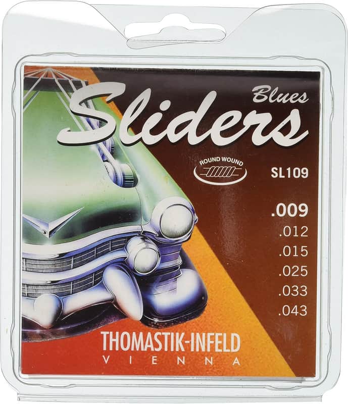 Thomastik-Infeld SL109 Blues Sliders Round Wound Nickel Electric Guitar Strings Light (.009-.043) image 1