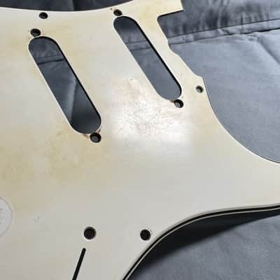 Vintage USA 54 8 Hole 50's Fender Stratocaster 56 Vintage Pickguard Celluloid / Nitrate White / Cream 1954 thru 58 RI image 4