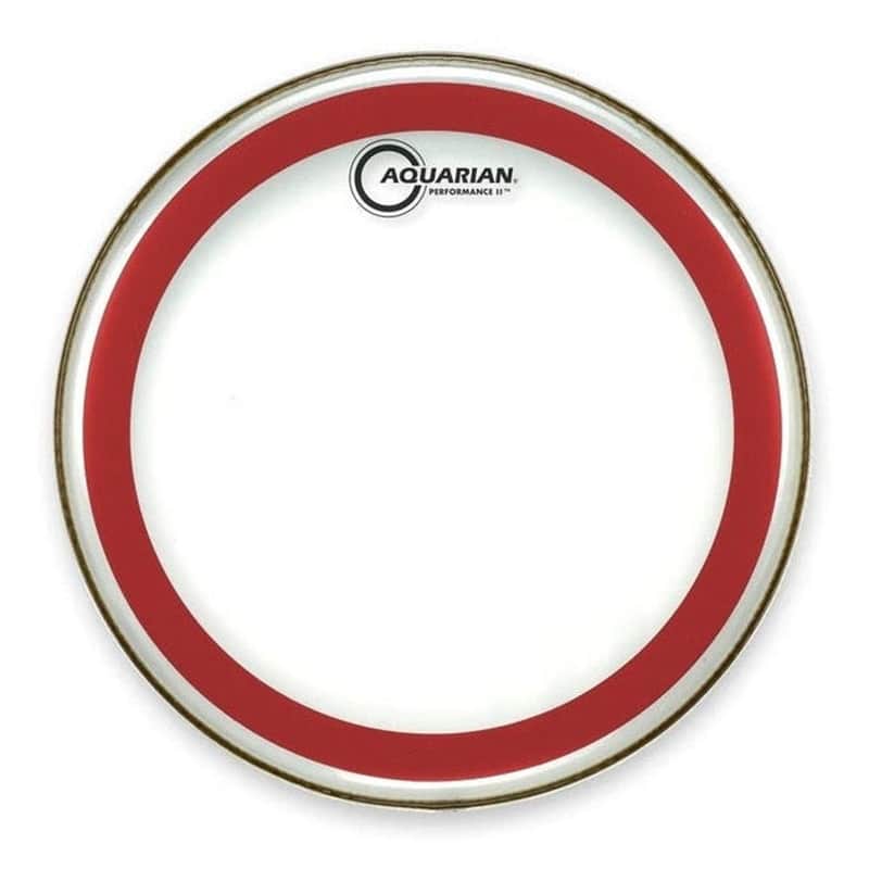 Aquarian Performance II Clear Drumhead 12" w/Red Ring imagen 1