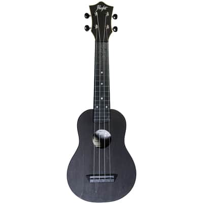 Flight TUS35 Black Travel Soprano Ukulele New - plastic and a laminate linden top - black image 10