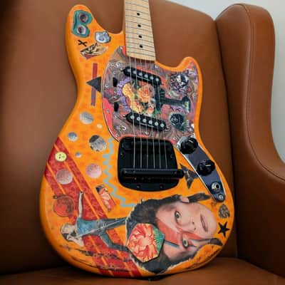 Fender David Bowie "Ziggy Stardust" Mustang 1 of 1 - Pro Setup - Artist Guitar - Original - Capri Orange image 1