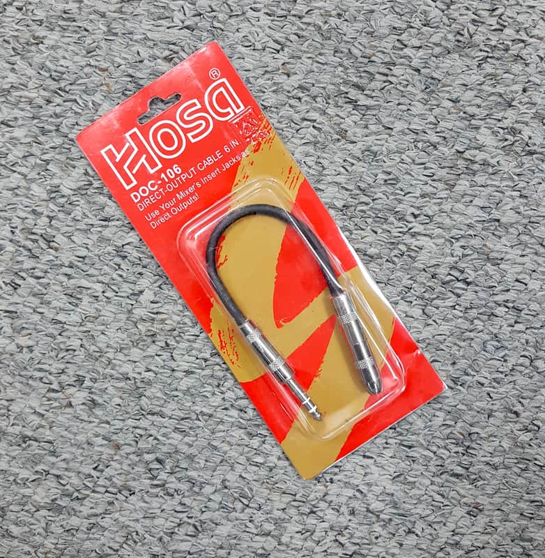 Hosa DOC106 DOC-106 1/4" TRS to 1/4" TS Female - 6" image 1