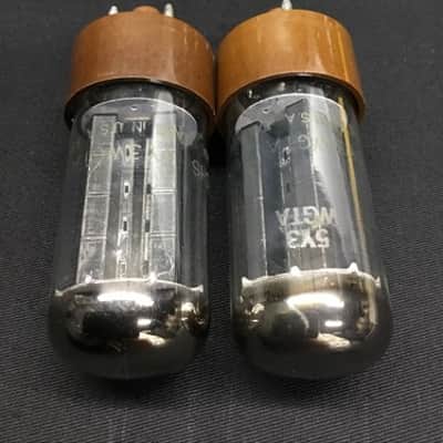 MATCHED PAIR SYLVANIA JAN CHS 5Y3WGTA (5Y3GT) Gold Label VACUUM TUBES C.9413 image 3