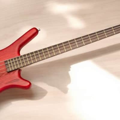 Warwick RockBass Corvette $$ | 4-String - Burgundy Red Transparent Satin image 2