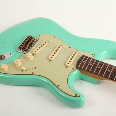 Fender Custom Shop 1959 Stratocaster Journeyman Relic Super Faded Aged Sea Foam Green 3557 image 4