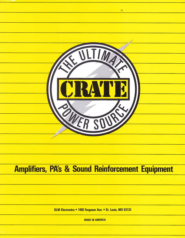 Crate- Amplifiers, PA's & Sound Reinforcement Equipment, 1984 image 1