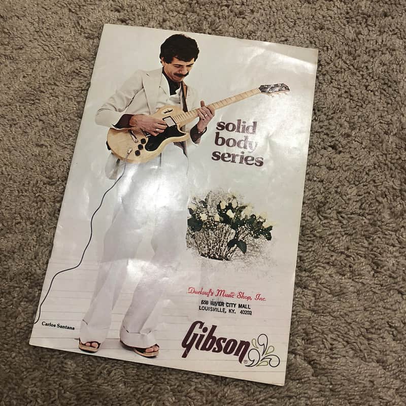 Gibson 1975 Solid Body Series Catalog Flyer (SG Custom, SG Standard, SG Special, Marauder, L6-S, L-5S, Carlos Santana) image 1