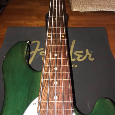 2016 Lakland 55-14 Rosewood Lined fretless Trans Green image 4
