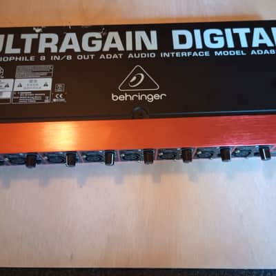 Behringer Ultragain Digital ADA8200 8-Channel Mic Preamp with AD/DA Converter 2013 - Present - Black / Red image 1