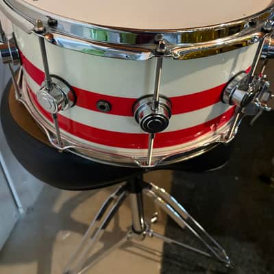 DW 14" x 7" Collector's Series Pure Maple Snare Drum - D.C. Flag Lacquer With Chrome Hardware - Washington D.C. Flag image 5