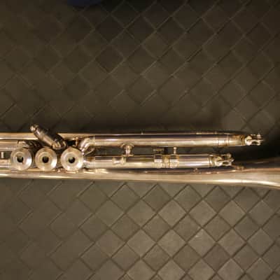 C.G. Conn 8-B Silver Plate Artist Trumpet 1970 W/ Bach C1 Mouthpiece + Mutes image 16