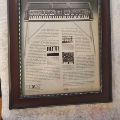 1976 Moog Synthesizers Promotional Ad Framed Moog Polymoog Original