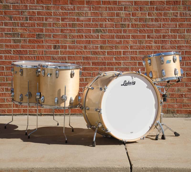 Ludwig Classic Maple Kit in Natural Maple - Bonham Sizes 14 x 10", 16 x 16", 18 x 16", 26 x 14" image 1
