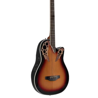 Ovation CEB44-1N Celebrity Elite Exotic Mid Depth Mahogany Neck 4-String Acoustic-Electric Bass Guitar image 6