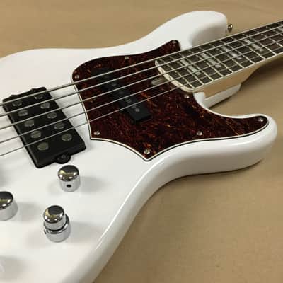 Cort GB75-WBL Active 5-String Electric Bass Hipshot Tuners Jazz-MM