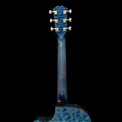 Taylor Custom Shop GA Grand Auditorium Acoustic Electric Guitar 2019 Blue/Purple Over Teal image 11