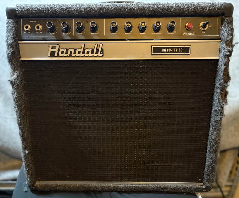 Randall RG80-112SC 2-Channel 80-Watt 1x12" Solid State Guitar Combo 1980s - Black image 1