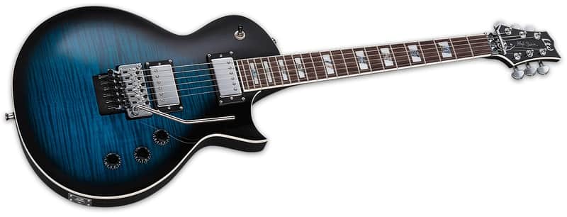 ESP LTD AS-1 FR Guitar Black Aqua Sunburst B-Stock with Case image 1