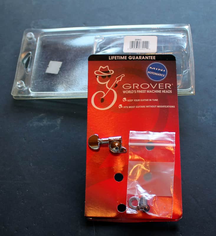 Grover 205C Single guitar tuning machine head for G, B or High E chrome image 1