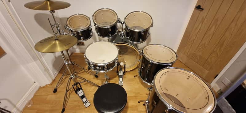 Techtonic Unplugged 7 piece rock kit. 2010 -2015 - Gloss Black image 1