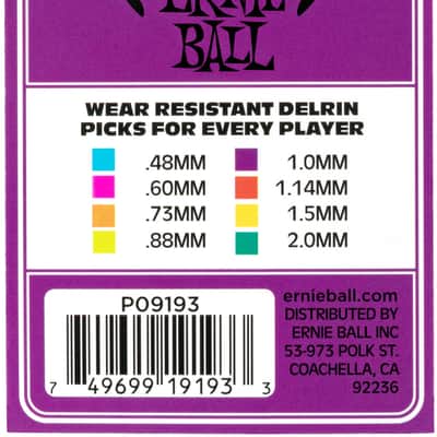 ERNIE BALL 9193 Everlast Pick Pack 100mm Plektren violett (12Stück) image 2